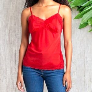 Vintage Express Design Studio Women’s Red Cami, Small